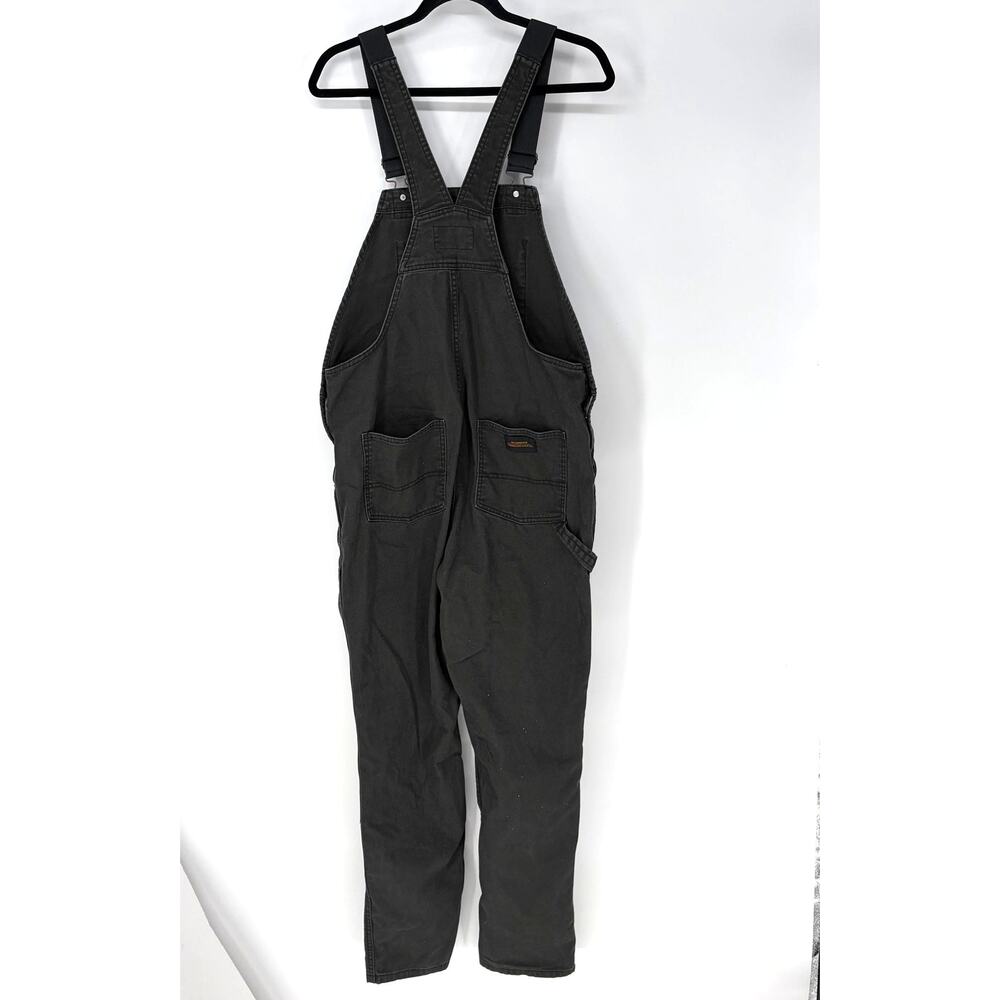 REI Co-op Trailsmith Workwear Overalls Double Knee Green Gray Women's 8 - Picture 2 of 10